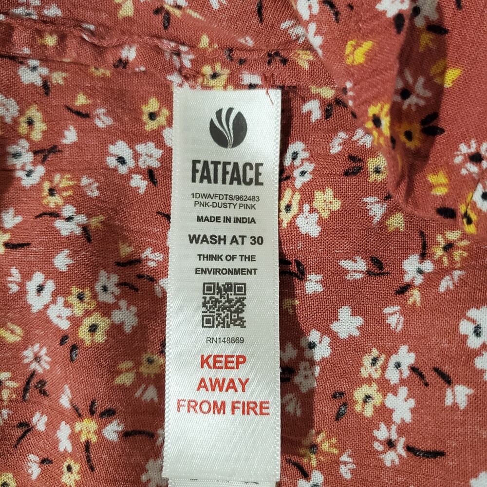 FatFace Maye Sunshine Ditsy Tiered Prairie Maxi Dress Womens Size 4 Cottage Pink - Picture 11 of 14